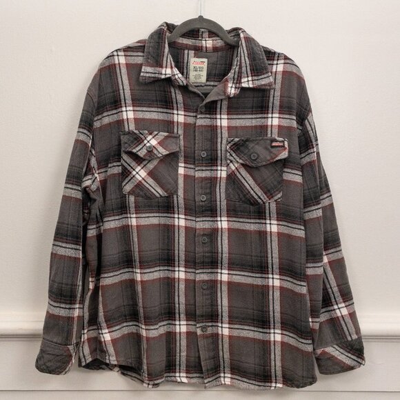 Dickies Other - Dickies Men’s Black Gray Red Plaid Flannel Button-Up Shirt – Size XL